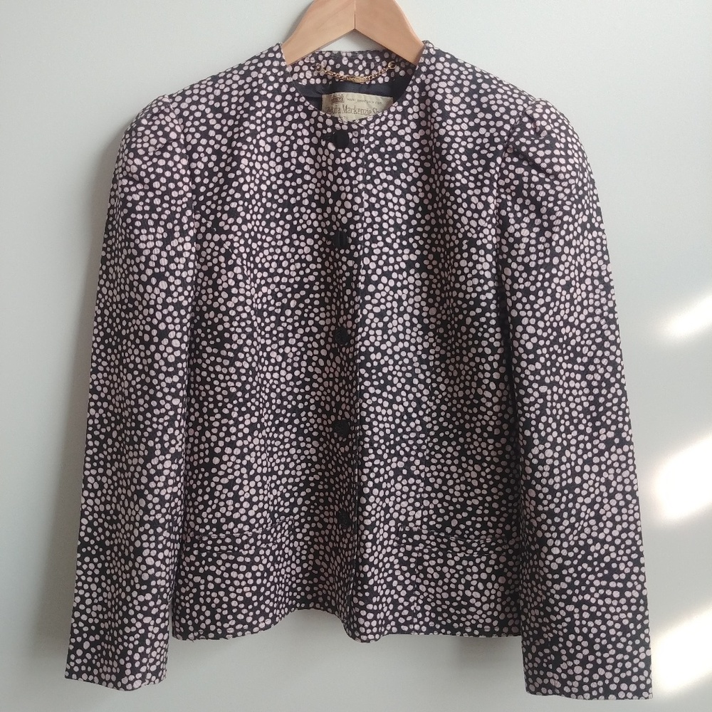 Vintage Windsmoor England Light Polka Dot Spot Jacket size 10